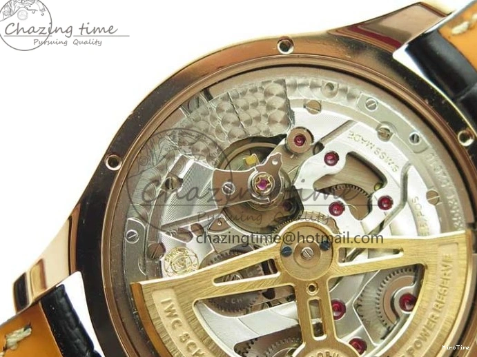 MIROTIME 0304 Premium Portugieser Perpetual Calendar IW503302 RG V9F 1:1 Best Edition Blue Dial on Black Leather Strap A 7098